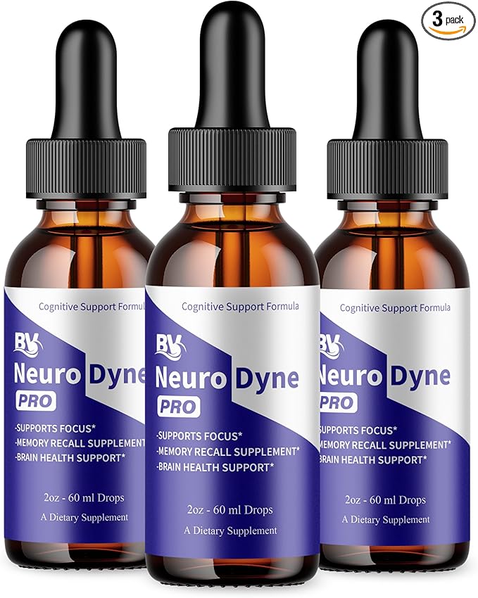 BLUE VIBE NeuroDyne Drops, Neuro Dyne Advanced Strength Overall Health & Wellness Support Supplement, NeuroDyne Premium All Natural Daily Health and Overall Energy Formula (3 Pack - 6oz / 180ml)
