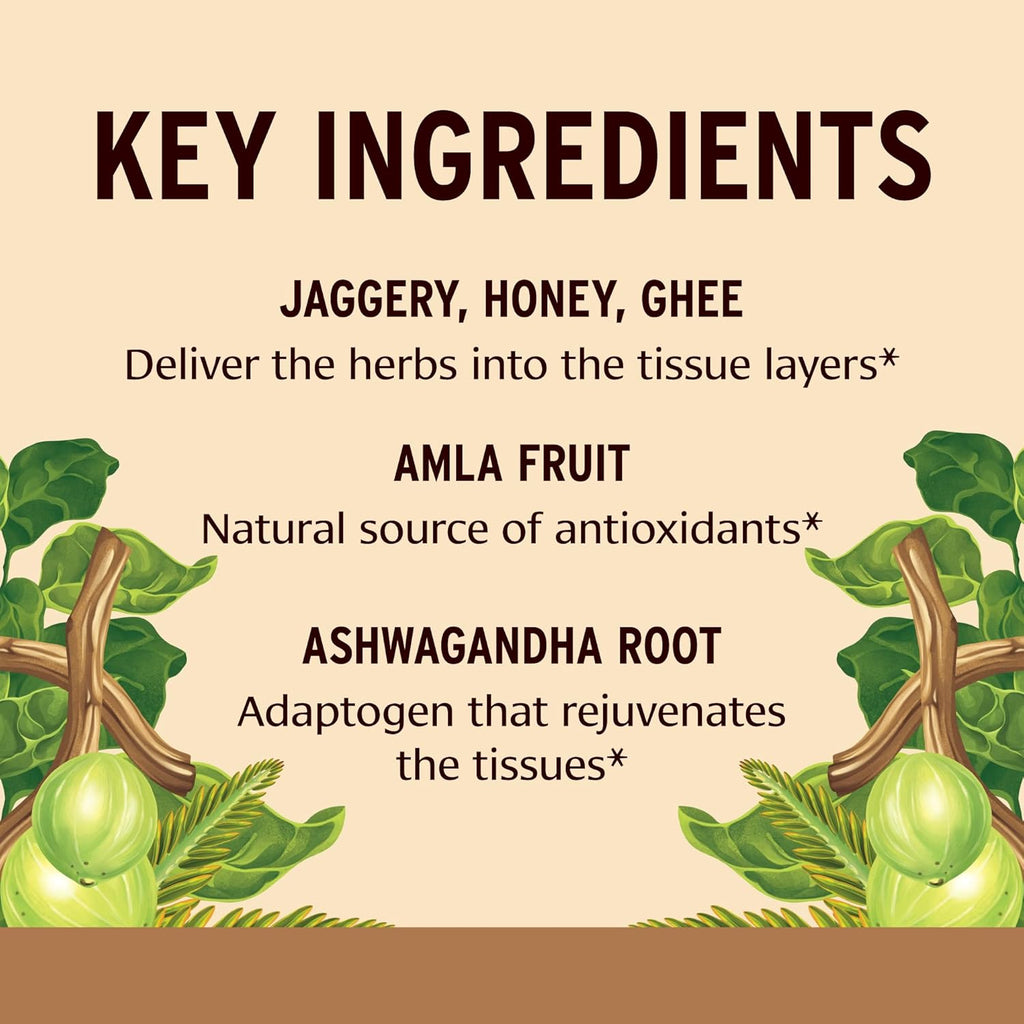 Banyan Botanicals Chyavanprash – Organic Ayurvedic Herbal Jam with Raw Honey, Amla & Ashwagandha – Vitalizing Superfood Immune Support Supplement* – 16.9 oz – Non GMO Sustainably Sourced Gluten Free
