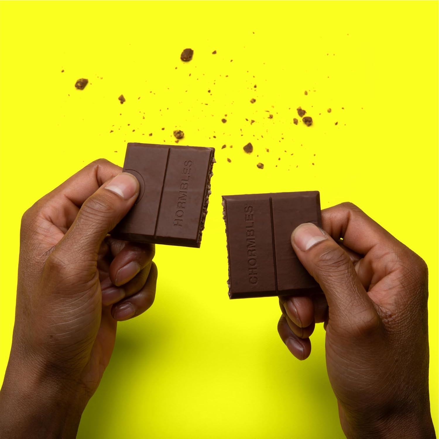 Hormbles Chormbles Protein Candy Bars, Salted Fudge, 10g Protein, 0g Sugar, 140 Calories, Fudge Chocolate Candy With Crunchy Pieces and Salt, Sugar Free Snacks or Dessert, 1.13 Oz, 12 Pack