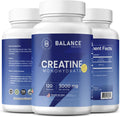 Creatine Monohydrate 3,000mg 120 Capsules – Non-GMO, Gluten-Conscious, High-Purity Pre-Workout Supplement for Muscle Growth and Enhanced Performance – Micronized Formula