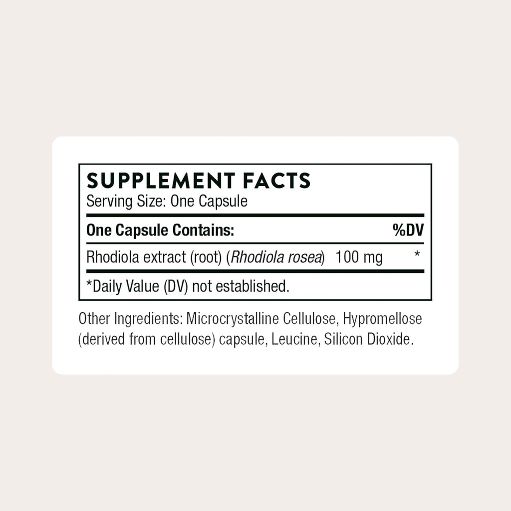 THORNE - Rhodiola - Botanical Supplement for Stress Relief - Enhances Sleep and Mental Focus* - 60 Capsules