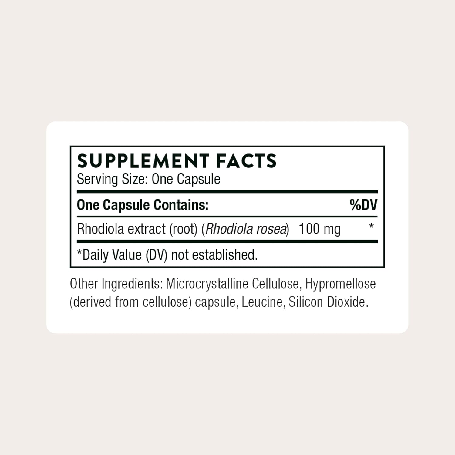 THORNE - Rhodiola - Botanical Supplement for Stress Relief - Enhances Sleep and Mental Focus* - 60 Capsules