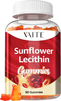 Sunflower Lecithin Extract Gummies 800mg - Vegan, Non-GMO, Soy-Free & Gluten-Free - Cognitive Health & Daily Nutrition - Easy-to-Digest, Plant-Based Wellness Chews for Adults - 60 Chewables