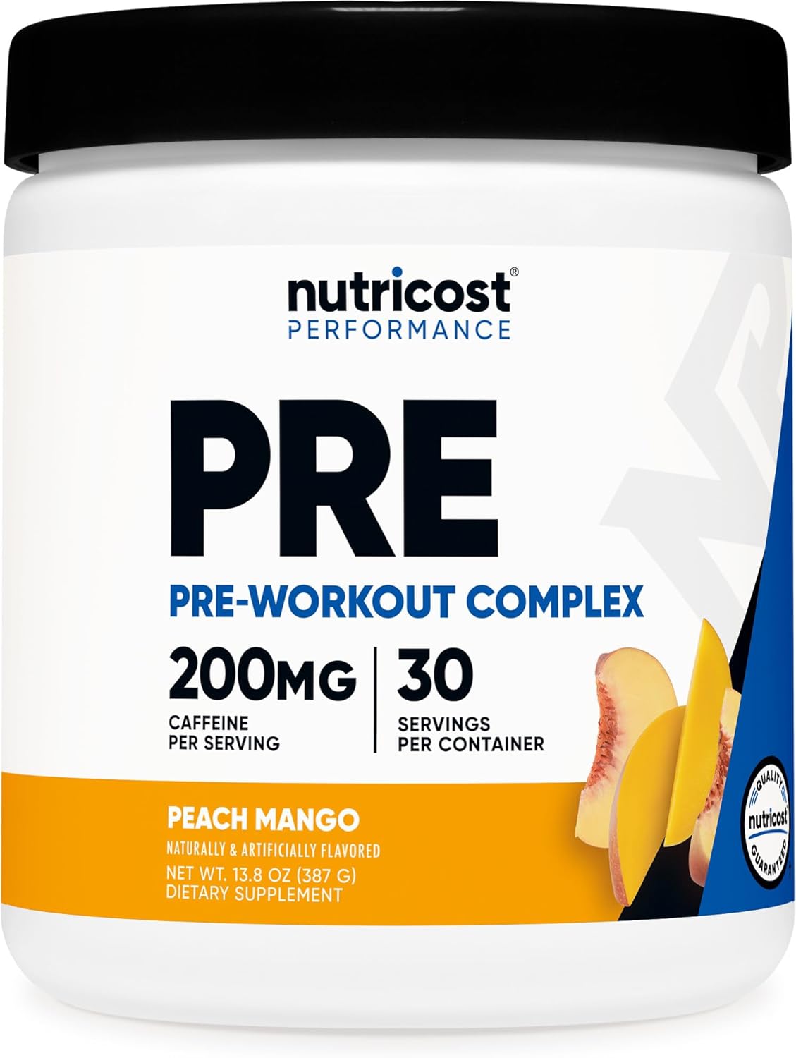 Nutricost Pre-Workout Complex Powder (30 Servings, Peach Mango) - Pre-Workout Supplement with Beta-Alanine, Taurine & Amino Acids
