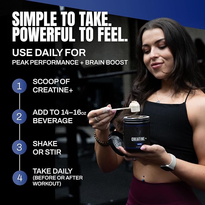 vedge Nutrition Creatine + | Vegan Plant-Based Creatine Monohydrate Powder | Energy, Performance & Function | Ergogenic Aids for Athletes | Unflavored, 30 Servings