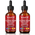 Cayenne Pepper Drops - VelestOff Cayenne Circulation Blood Pressure Blend - Cayenne Pepper Hawthorn Beet Root Turmeric Vitamin K2 D3-2 OZ (2 PCS)