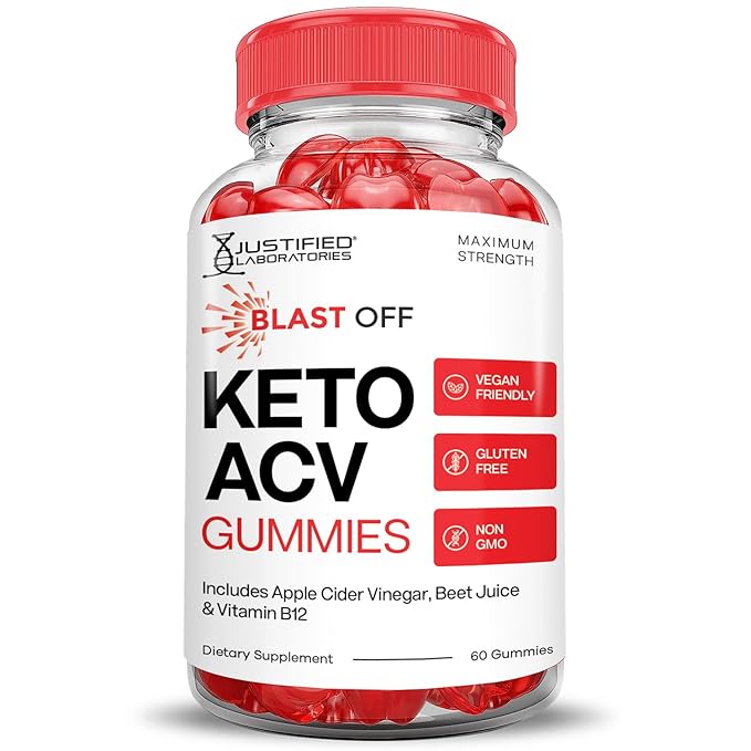 Blast Off Keto ACV Gummies Advanced Formula 1000MG Blast Keto Gummies Apple Cider Vinegar Formulated with Pomegranate Beet Juice Powder B12 Vegan Non GMO 60 Gummys