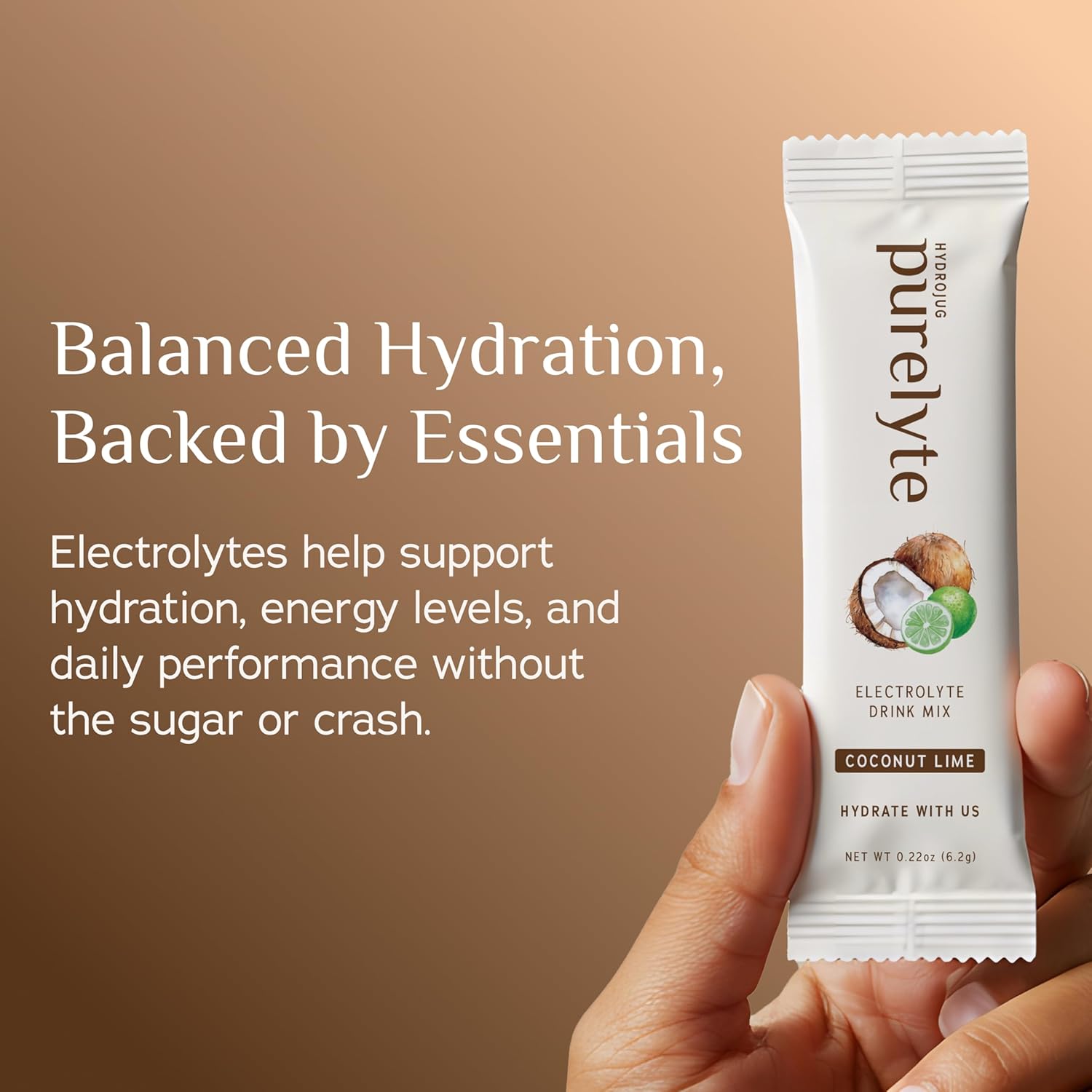 Electrolyte Drink Mix – Sugar-Free Hydration Powder Packets – Clean Electrolytes with Trace Minerals – Keto, Vegan, Gluten-Free – No Artificial Sweeteners – 30 Sticks – Coconut Lime