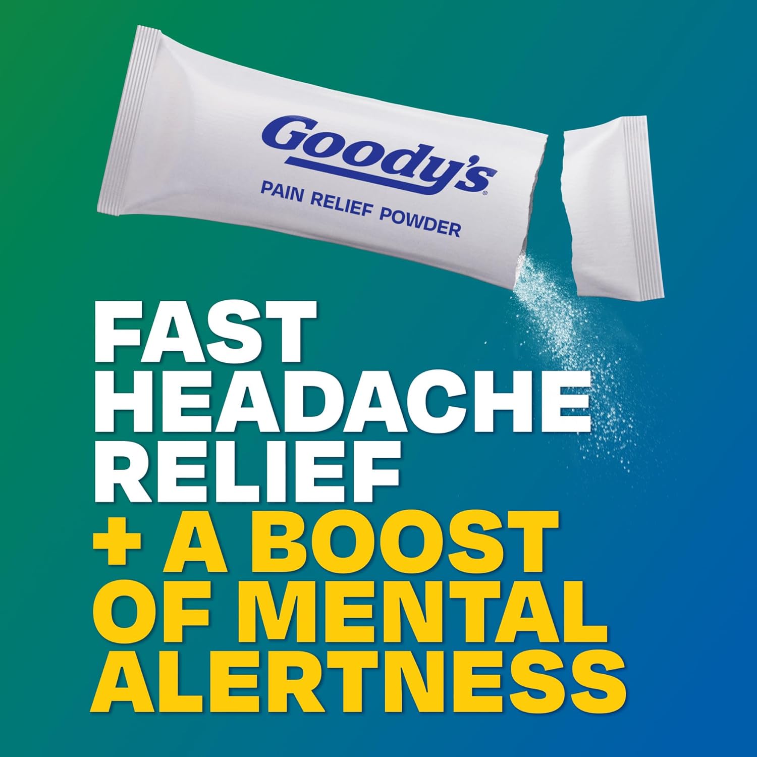Goody's Headache Relief Plus Mental Alertness Powder, with Aspirin and Caffeine, Strawberry Citrus Flavor, 16 Count