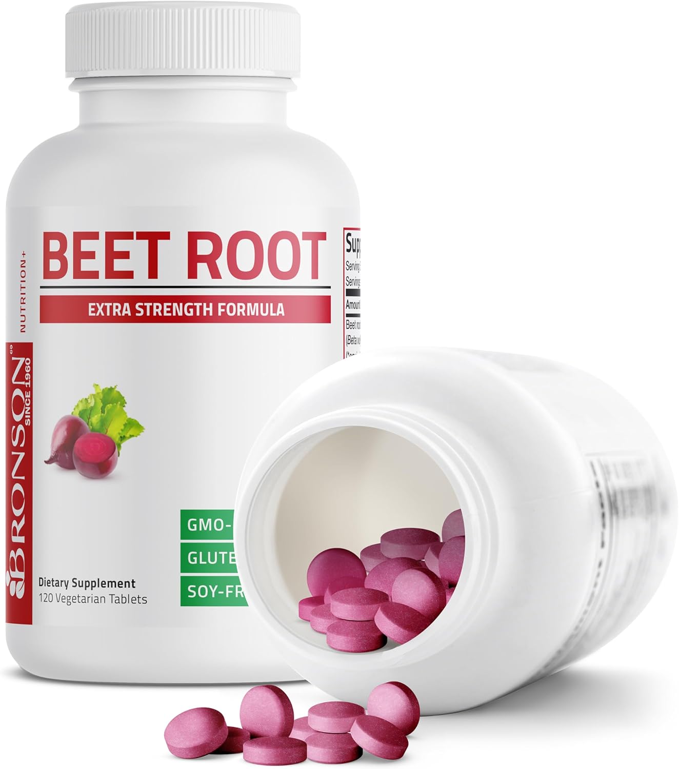 Bronson Beet Root Extra Strength, Non-GMO, 120 Vegetarian Tablets