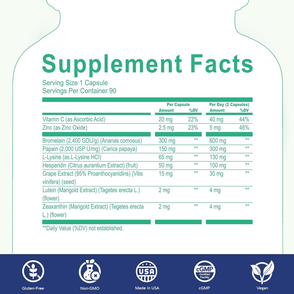 HARO Clear AREDS 2 Eye Vitamins with Lutein and Zeaxanthin for Dry Eyes, Screen Strain & Degeneration, Advanced Macular Support and Vision Supplements for Adults & Seniors, 90 Vegan Capsules