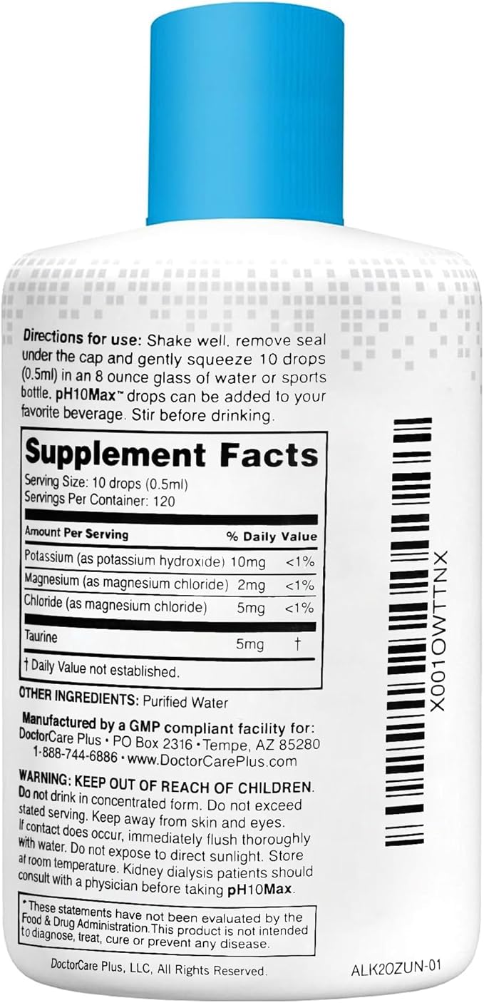 pH Alkaline Water Drops, Unflavored, 2 Fl Oz