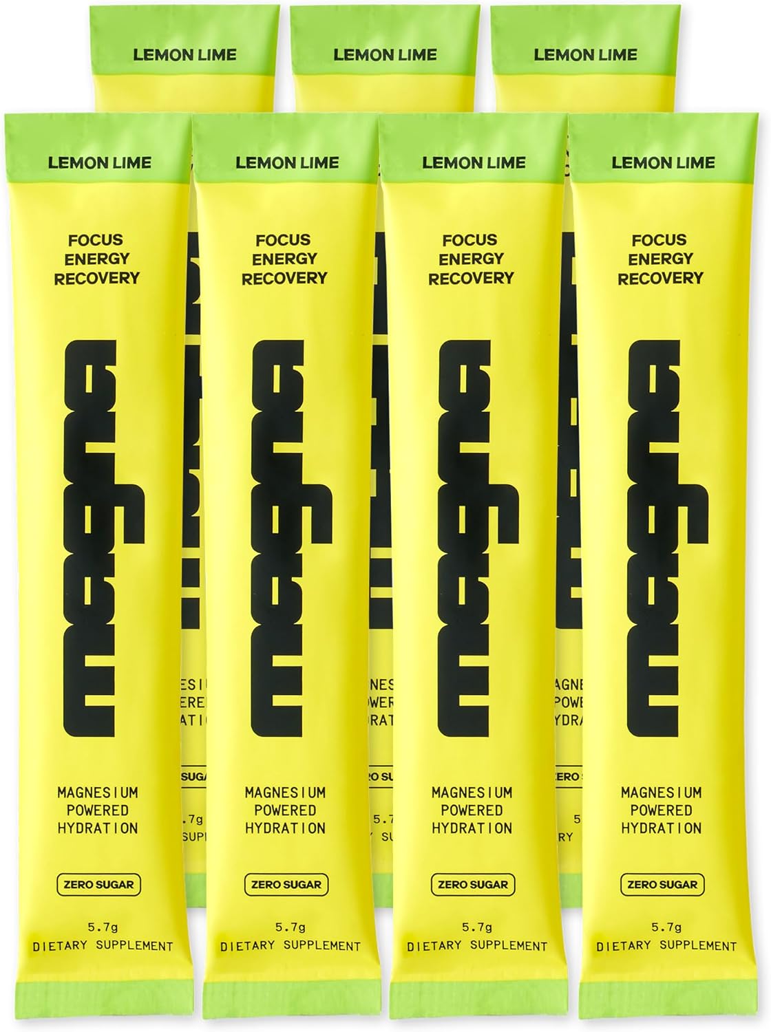 MAGNA Electrolyte Powder Drink Mix for Hydration, Energy & Focus Support with Magnesium L Threonate, Sodium, Potassium, Vitamin D, B6 & B12, Sugar Free, Lemon Lime Flavor, 7 Servings