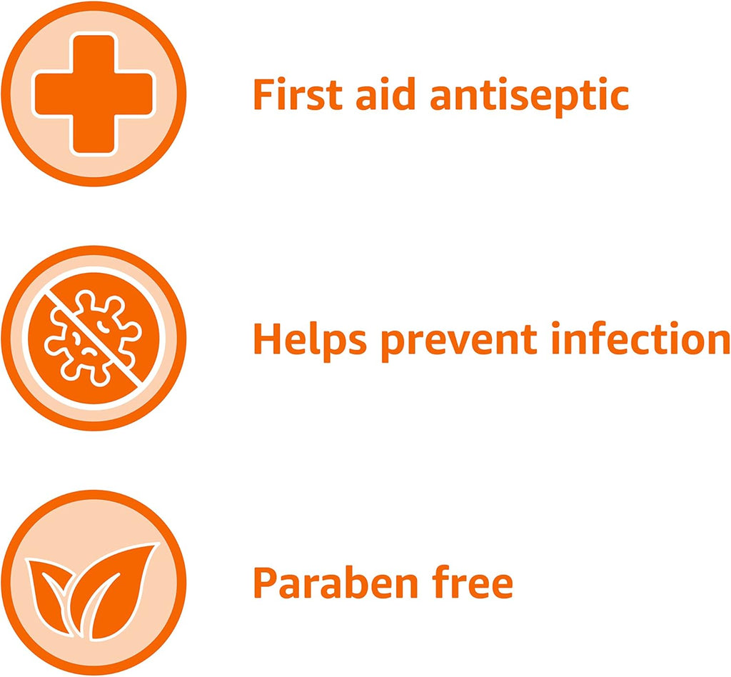 Amazon Basics First Aid Antiseptic, 10% Povidone Iodine Solution , Unflavored, 4 Fluid Ounces, 1-Pack (Previously Solimo)