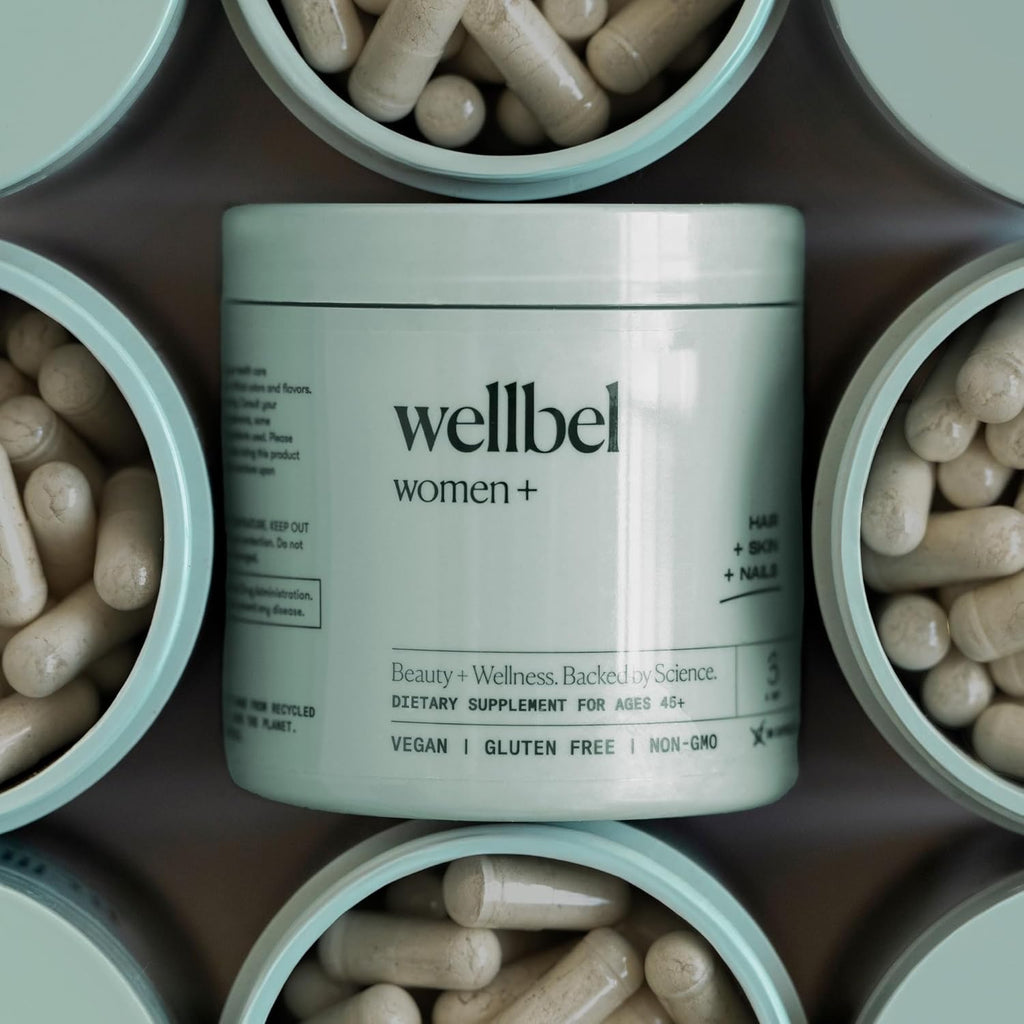 WELLBEL Women + Clean Supplement for Hair, Skin, and Nails, Vegan, Gluten Free, Non GMO 90 Count - 3 Pack