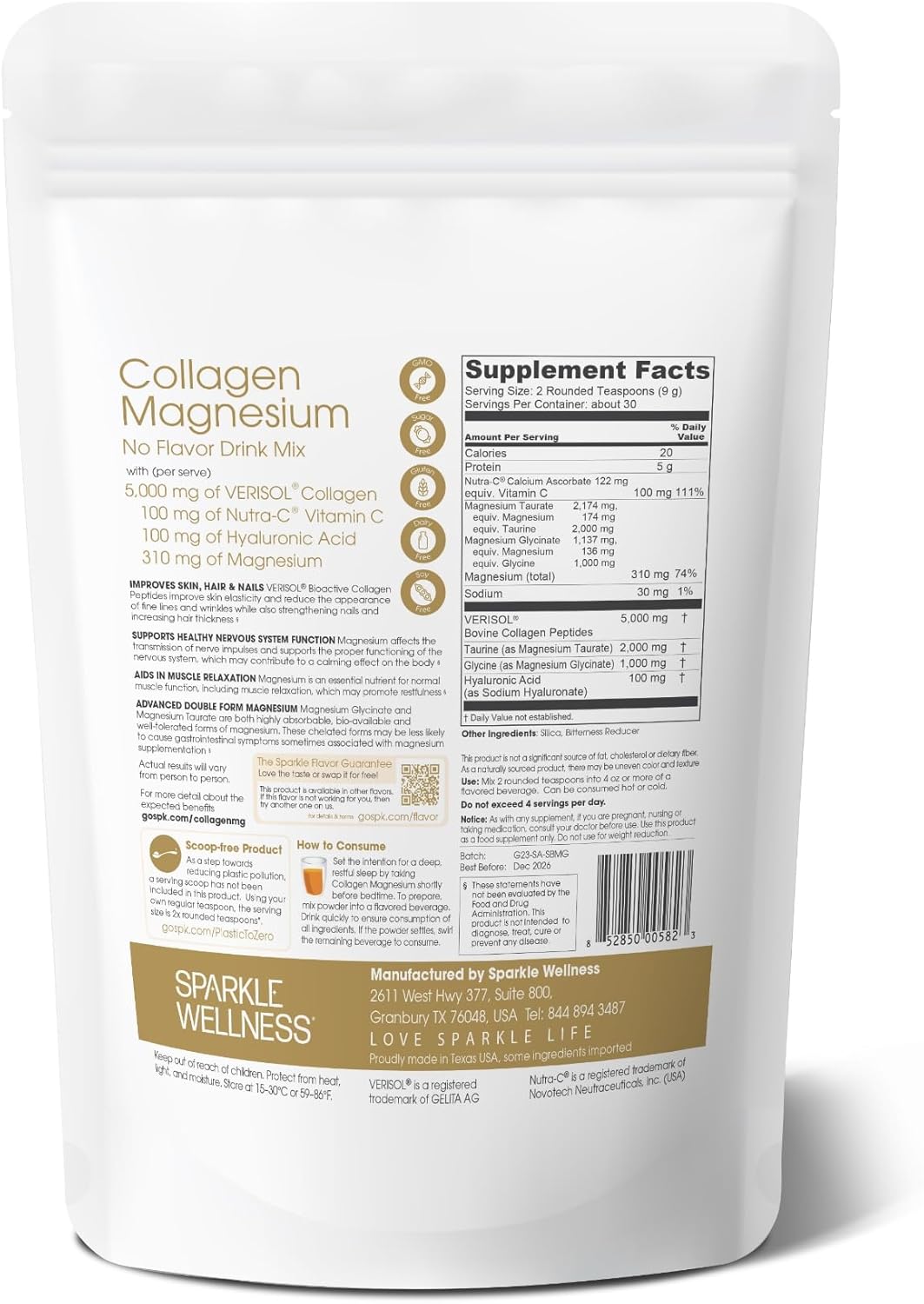 Collagen Magnesium Rest + Restore (No Flavor) [30 Serves] | VERISOL Bioactive Collagen Peptides, Magnesium Glycinate & Taurate Salts | Lauren Roxburgh Rest + Restore | Calming Nightly Beauty Routine