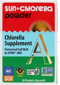 Sun Chlorella Powder Green Algae Superfood Supplement Supports Whole Body Wellness Immune Defense, Gut Health & Natural Energy Boost - Chlorophyll, B12, Protein, Non-GMO - 30 Packets