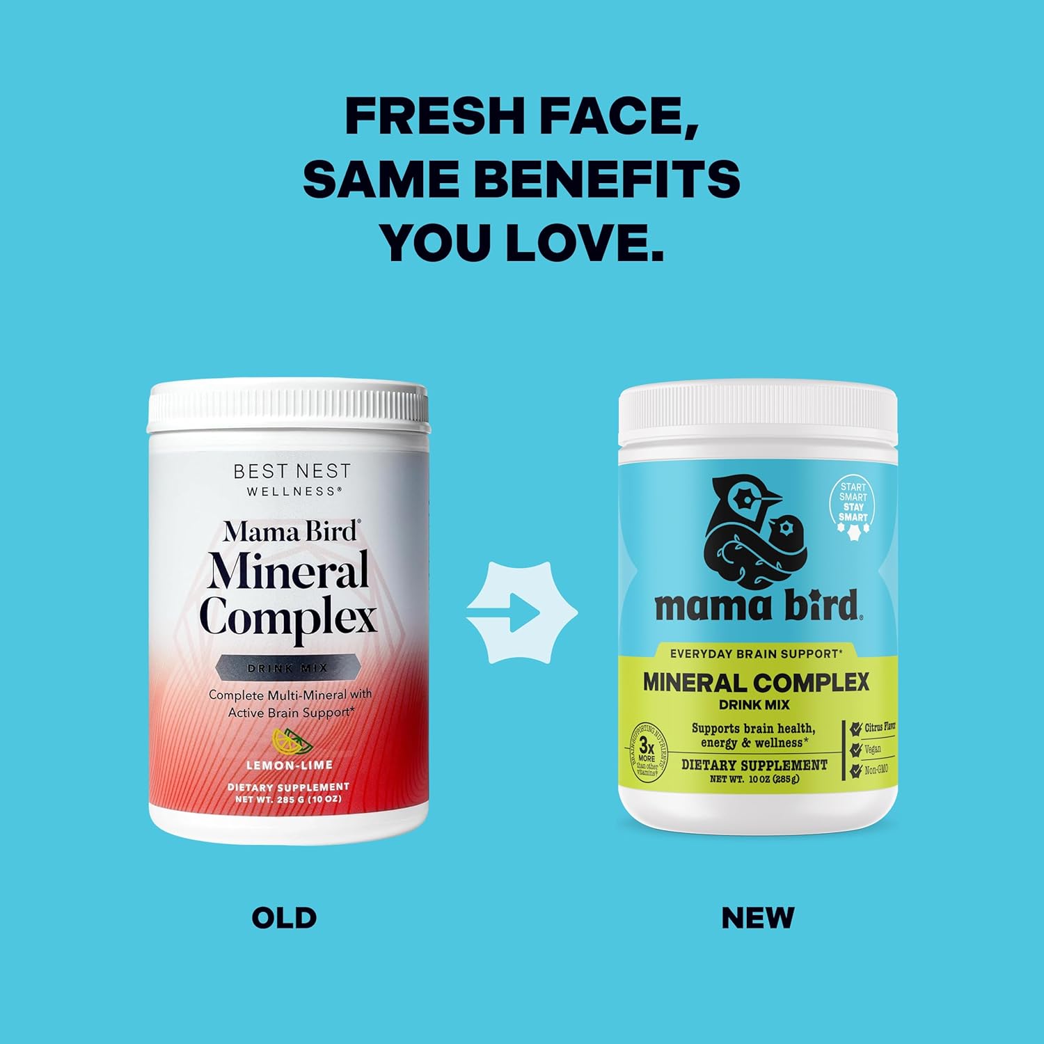 Best Nest Wellness Mama Bird Mineral Complex - Brain Health Support Multivitamin - Aids Bone Development for Mother & Baby - Drink Supplement with Choline & Magnesium - Lemon-Lime, 285 g (30 Servings)