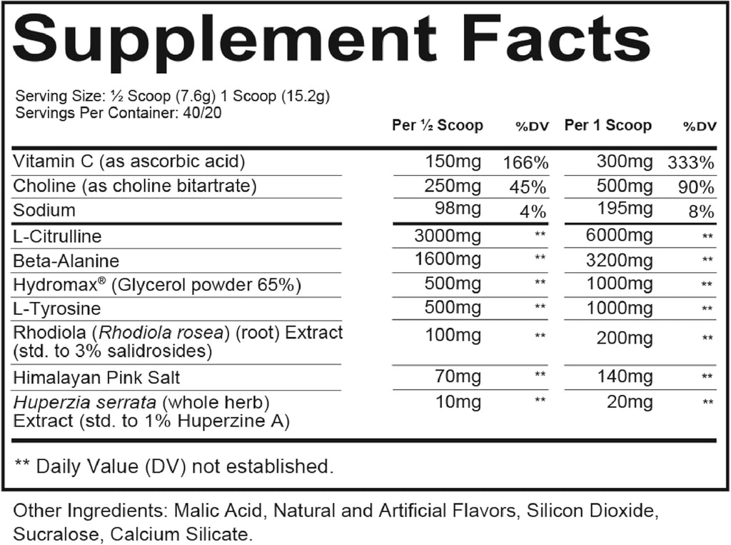 REDCON1 Non Stim & Caffeine Free Pre Workout Powder for Women & Men - Total War Pump - with L-Citrulline, Beta Alanine & More - Workout at Any Time of Day - Watermelon Slushy (10.72 oz)