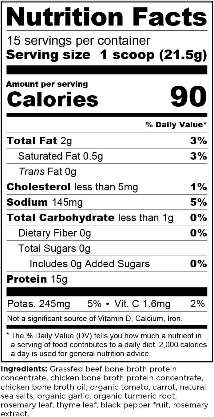 Ancient Nutrition Bone Broth Protein Powder, Chicken Soup, Grass-Fed Chicken and Beef Bone Broth Powder, 15g Protein Per Serving, Supports a Healthy Gut, 15 Servings