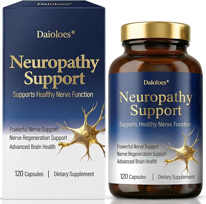 Neuropathy Supplements | Premium Nerve Support for Nerve Health, Regeneration, Cognitive | R-Alpha Lipoic Acid Vitamin B1, B6, B12, Magnesium | 120 Vegan Capsules, 40 Day Supply
