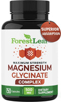 Magnesium Glycinate 500mg Complex - Magnesium Supplement Capsules for Sleep and Calmness - Non-GMO, 3rd Party Tested - 150 Pills for Women & Men by ForestLeaf