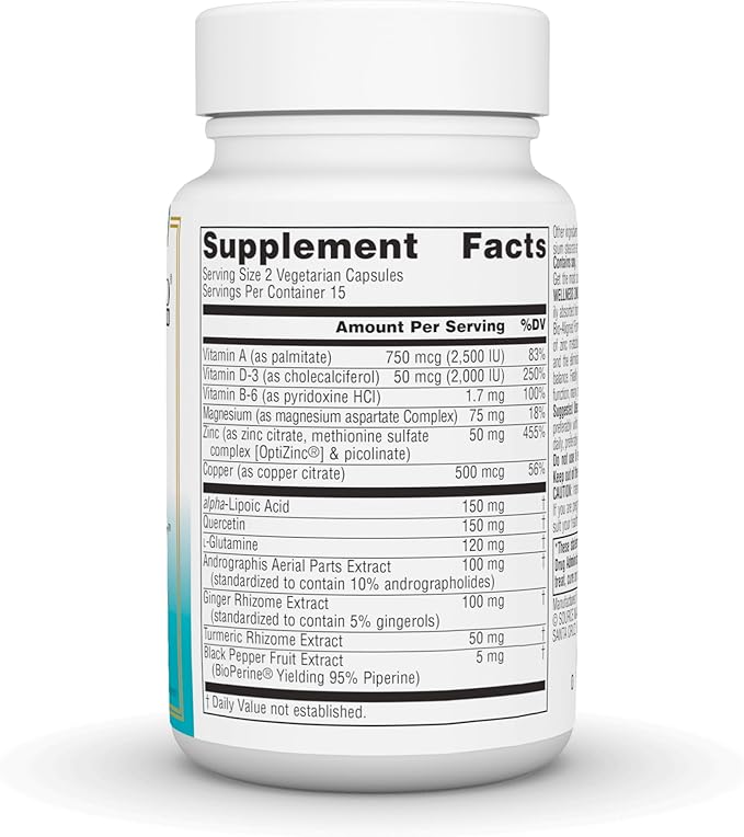 Source Naturals Wellness ZincMunity, Supports Zinc Absorption, Metabolism and Utilization for Immune Health*, 50 mg Zinc - 30 Vegetarian Capsules