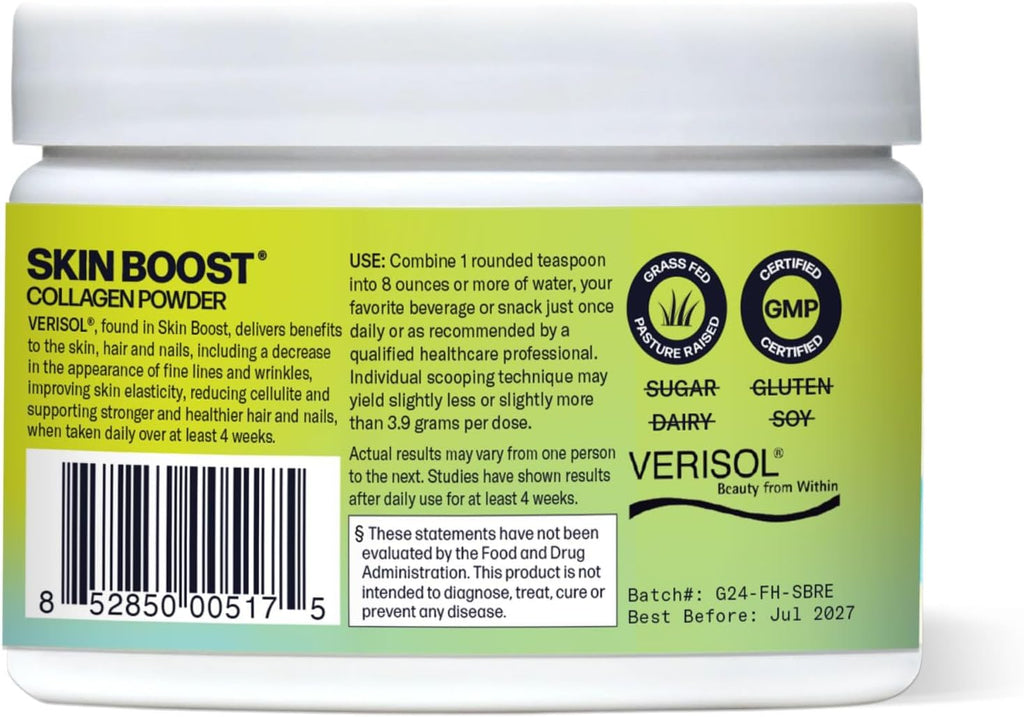 Hydrolyzed Collagen Powder - Sparkle Skin Boost (Tropical Coconut & Pineapple) [30-Serves] Verisol Collagen Hydrolysate Protein Powder Vitamin C Paleo Non-GMO Gluten Free Beauty Supplement Drink