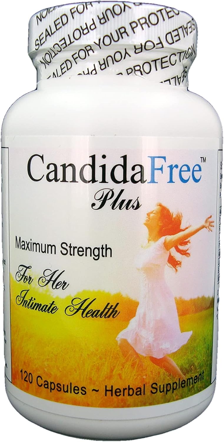 Candida-Free Natural Balance Support Formula for Yeast Overgrowth Cleanse and Detox for Women. 120 Vegan Capsules.