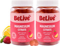 BeLive Magnesium Citrate Gummies with Calcium and Zinc for Adults and Kids - High Absorption Magnesium Supplement for Cognitive, Bone, Muscle and Nerve Health - Raspberry Lemonade - 120 Count