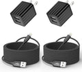 iPhone Charger 10ft, Fast i Phone Block Dual 2Port USB Wall Charger Block Adapter Plug 2 Pack & Long 10foot Fast Charging Nylon Braided Lightning Cable Cord for iPhone 14/13/12/11/XS/XR/8 Plus/SE iPad