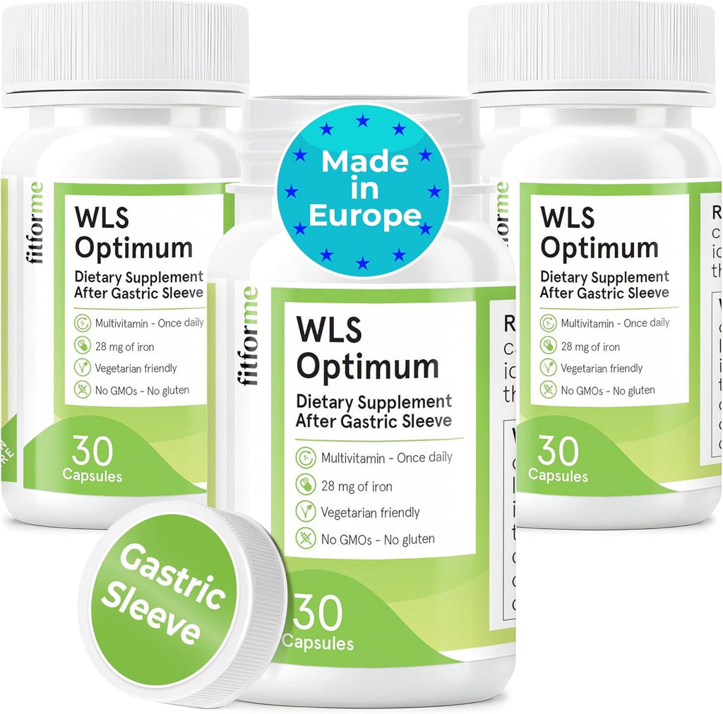 FitForMe Bariatric Multivitamins with Iron After Gastric Sleeve - One a Day WLS Optimum Capsule - 90 Days Supply of Vitamins & Minerals, Scientifically Proven