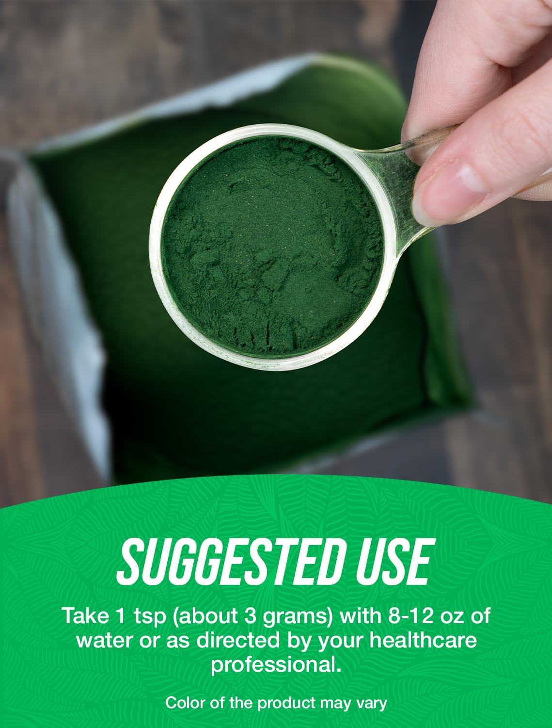 BulkSupplements.com Organic Spirulina Powder - Superfood, Green Spirulina Powder, Herbal Supplement - Vegan-Friendly, 3g per Serving, 100g (3.5 oz) (Pack of 1)