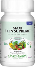 Teen Vitamins for Boys 12-17 - Teen Multivitamin Supreme with D3, Iron, Calcium, Biotin, Digestive Enzymes – Teenager Boy Multi Vitamins for Energy, Brain & Mood Support – 60 Count