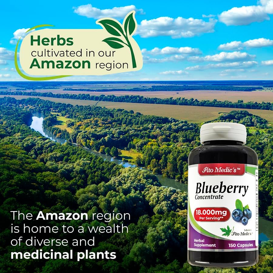 FITO MEDIC'S Blueberry | Blueberry Extract Capsules | 150 Capsules | Concentrated Extract | Highly Absorbable Herbal Supplement
