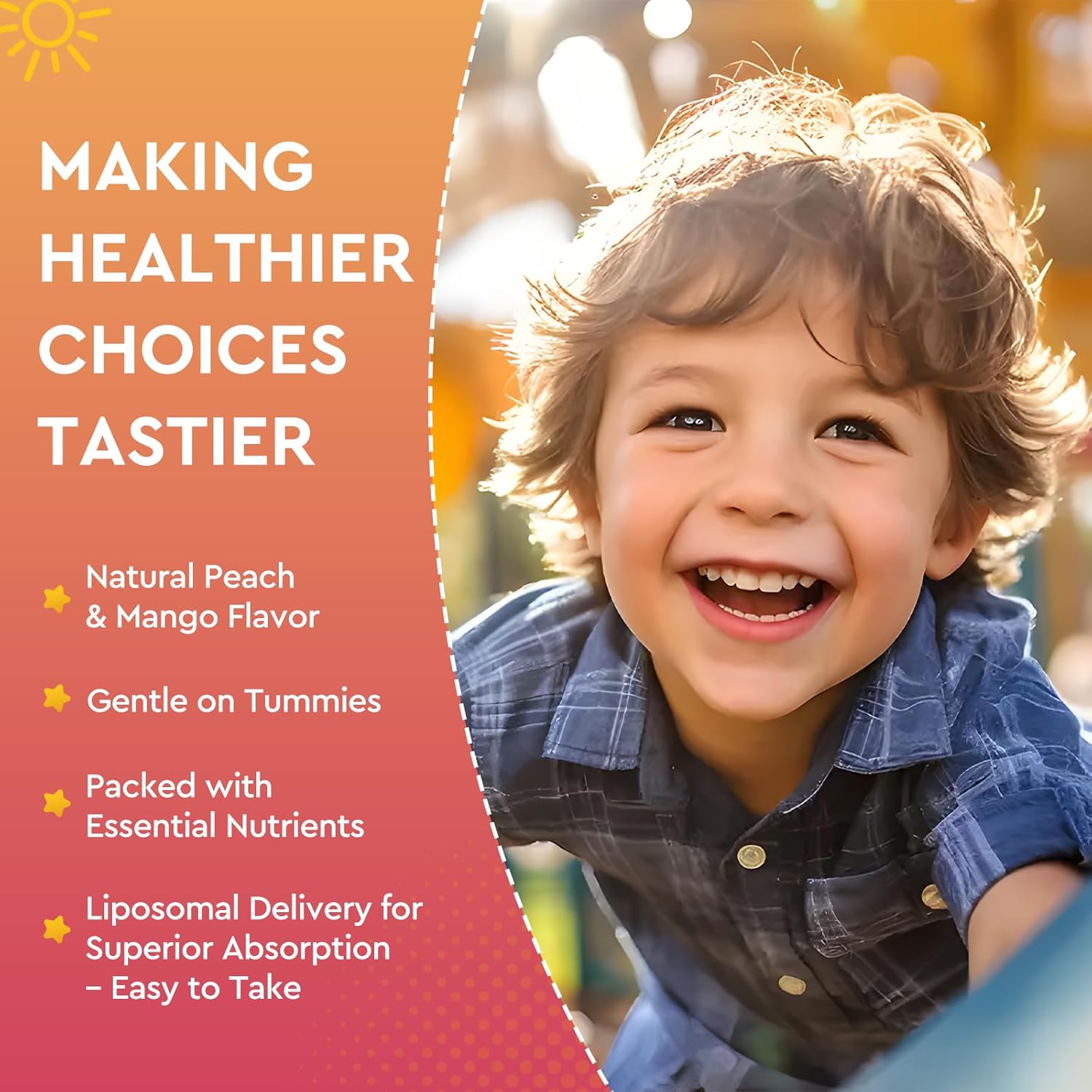 Iron Supplement Gummies for Adults & Kids - with Calcium, Zinc, Folate & Multivitamin - Blood Builder & Energy Support & Immune Health for Iron Deficiency, Anemia, Vegan -Peach & Mango Flavor,120ct