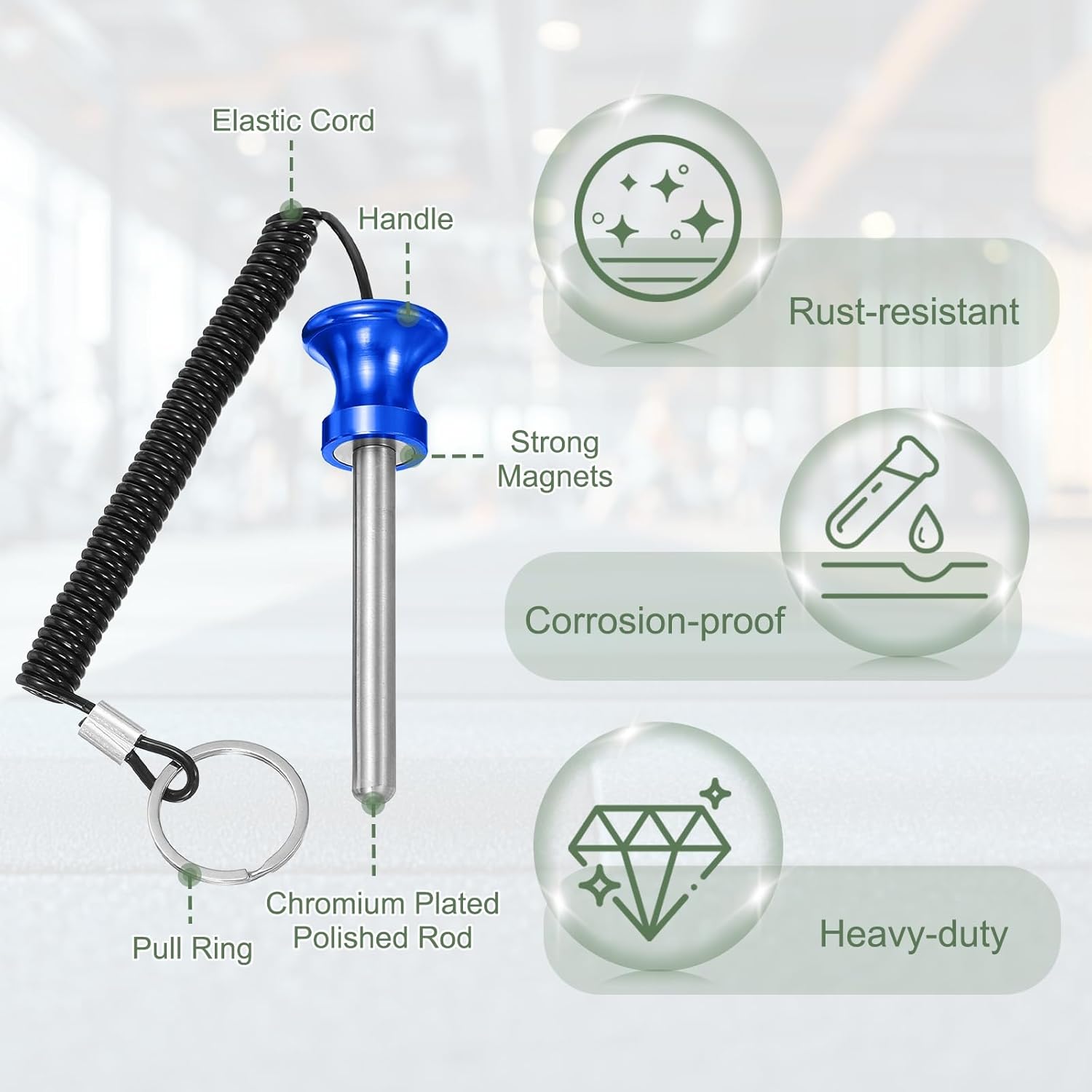 Weight Stack Pin, Weight Gym Pin Strength Training Equipment Replacement with Pull Rope for Home Gym Club