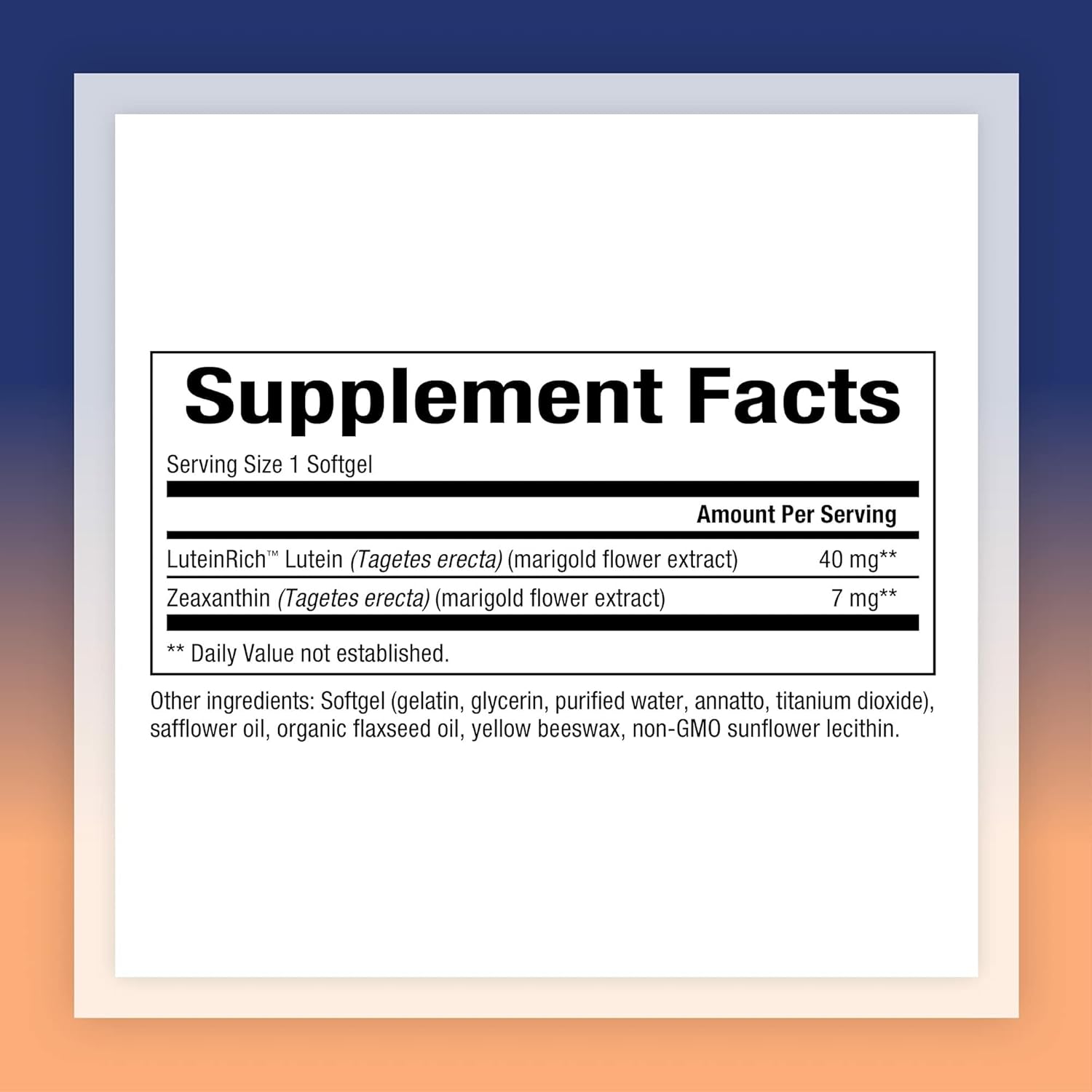 Natural Factors, Lutein 40 mg, Antioxidant Support for Healthy Eyes and Skin with Zeaxanthin, 60 Softgels