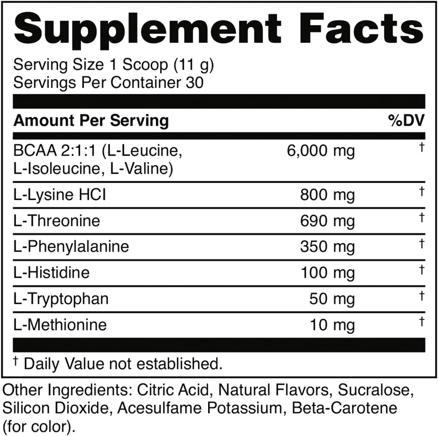 Bucked Up Essential Amino Acids - EAA Powder - Easy Mix, Non Clumping Formula - for Pre/Intra Workout - Mandarin Flavor - 30 Servings - 11.6 oz