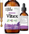 Wild & Organic Vitex Tincture - Vitex Chasteberry Supplement for Women - Liquid Chaste Tree Supplement for Mood Support - Vegan, Sugar & Alcohol-Free Berry Extract Drops - 2 fl oz