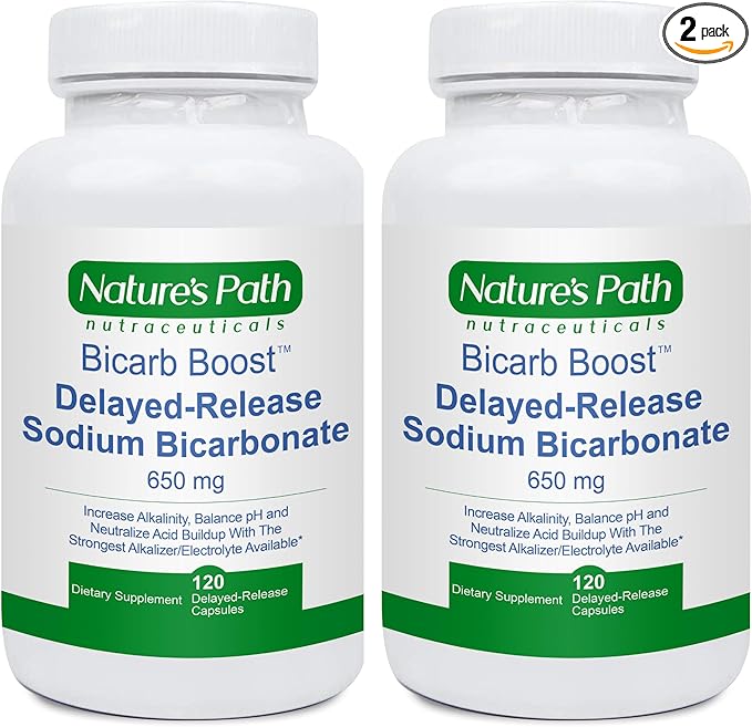 Sodium Bicarbonate 650 mg Tablets - Strongest Alkaline Tablets - Electrolyte Supplement & Keto Electrolyte Pills, Salt Tablets Hydration & Rehydration, Endurance, Stamina: 120 Capsules