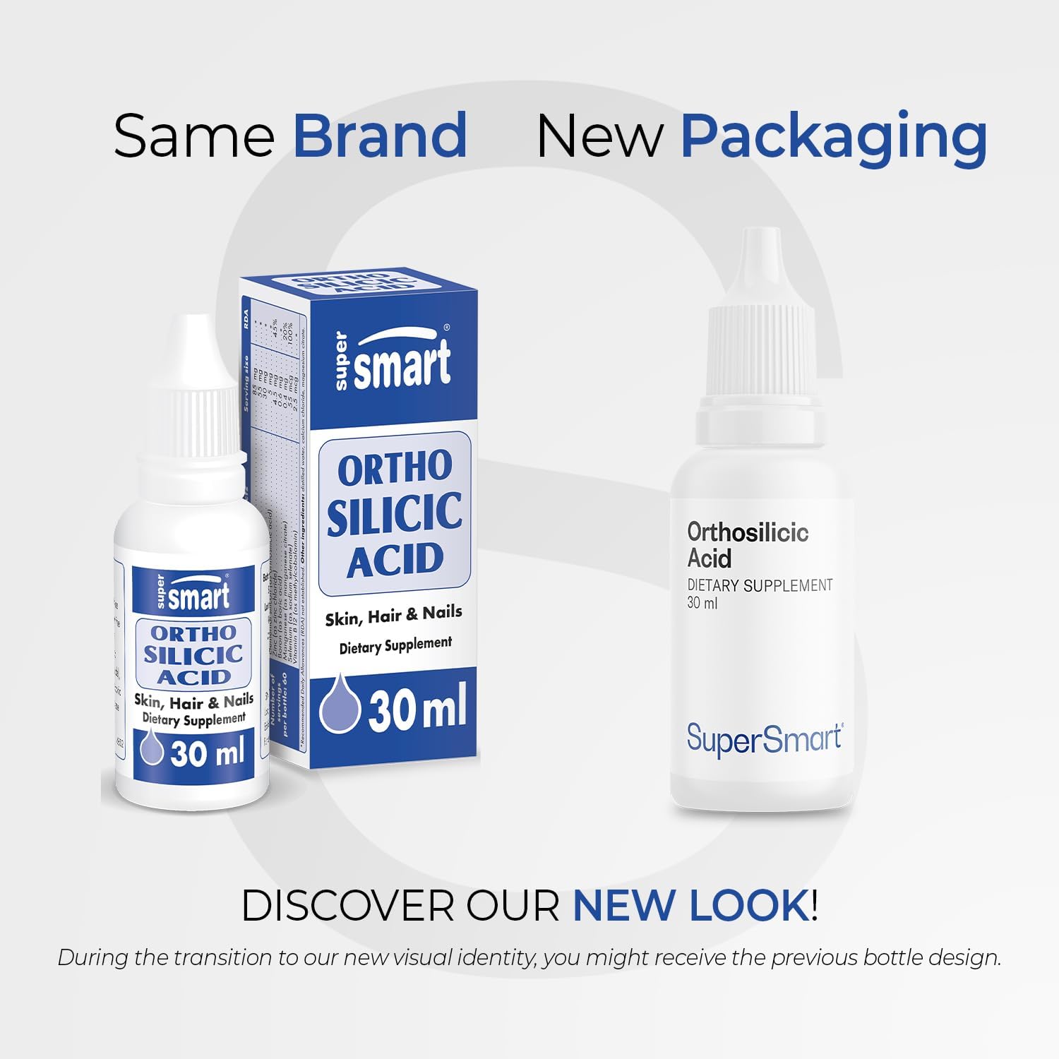 Supersmart - Orthosilicic Acid (Advanced Formula) - Silicon Supplement - with MSM, Choline, Carnitine, Boron, Minerals | Non-GMO & Gluten Free - 30 ml