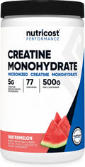 Nutricost Creatine Monohydrate Powder (Watermelon, 500 Gram) - Micronized Creatine Supplement - Vegan, Non-GMO, Gluten Free