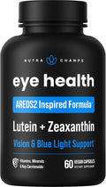 AREDS 2 Eye Vitamins | Lutein & Zeaxanthin Supplement | AREDS2 Plus Multivitamin Eye Health Supplement with Carotenoids, Bilberry Extract | Vitamins for Dry Eyes & Vision Health | 60 Vegan Capsules