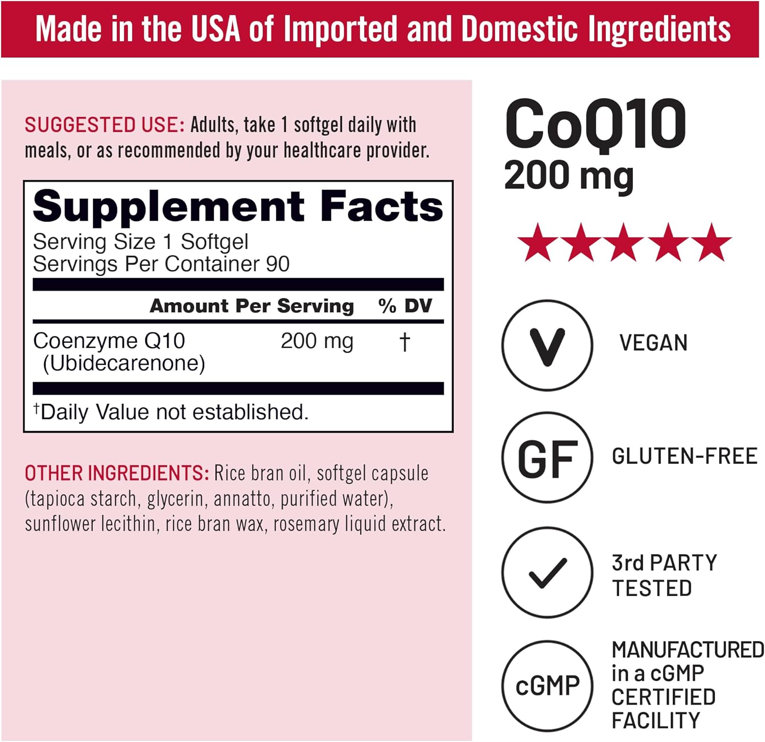 NatureWise CoQ10 200mg Softgels, High Potency Ubiquinone - Coenzyme Q10 Supplement - Antioxidant for Heart Health + Energy - Vegan, Non-GMO, Gluten-Free - 90 Count[3-Month Supply]