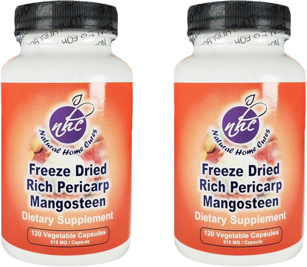 Mangosteen Pericarp Capsules, Freeze Dried, Whole Food, High ORAC, 56+ Potent Mangosteen Xanthones (120 Veggie Capsules) (2)