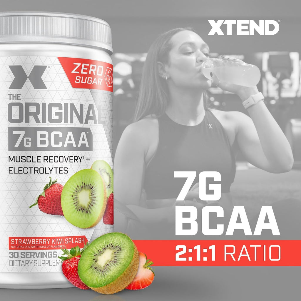 Original BCAA Powder 7g BCAA and 2.5g L-Glutamine, Sugar Free Post Workout Muscle Recovery Drink with Amino Acids for Men & Women, 30 Servings