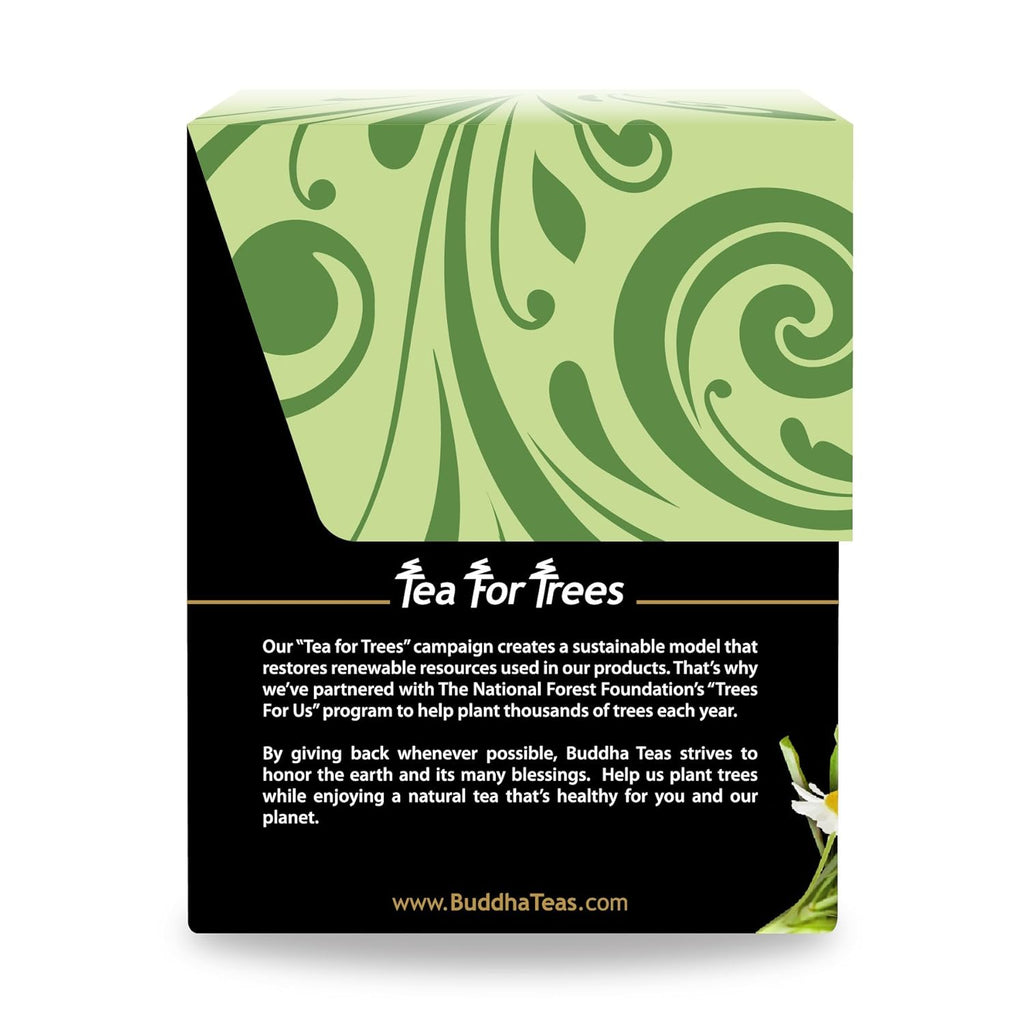 Buddha Teas - Feverfew & Lemongrass - Organic Herbal Tea - For Cognitive Balance & Overall Health - With Essential Minerals & Vitamins - Caffeine Free - 100% Kosher & Non-GMO - 18 Tea Bags (Pack of 1)