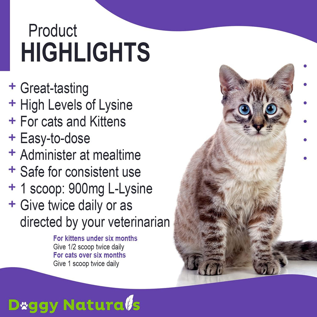 Trulysine Plus L-Lysine for Cats Immune Support Oral Powder 8oz/226g - Cats & Kittens of All Age, Sneezing, Runny Nose Squinting, Watery Eyes-Fish & Poultry Flavor (U.S.A)(225 Grams (900mg / Scoop))