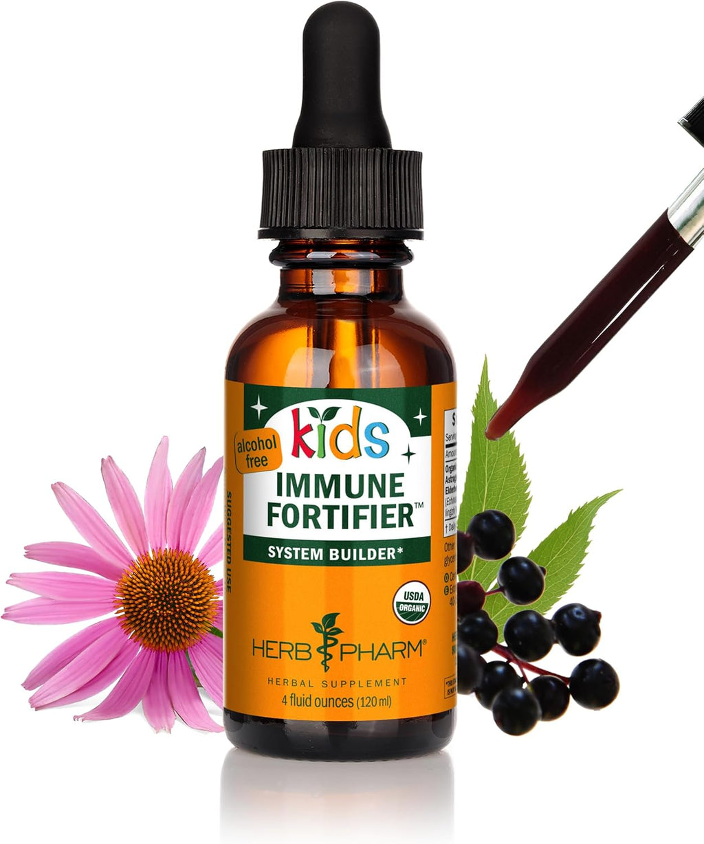 Herb Pharm Kids Certified-Organic Alcohol-Free Immune Fortifier Liquid Herbal Formula, 1 Ounce